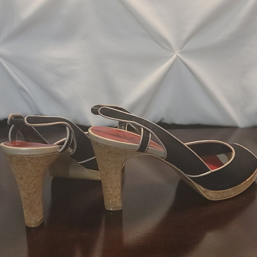 Back Denim Moda Slingbacks - Picture 3 of 4